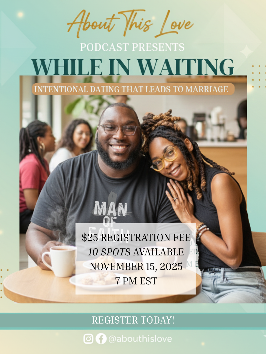 while In waiting preparation to be married Promo flyer